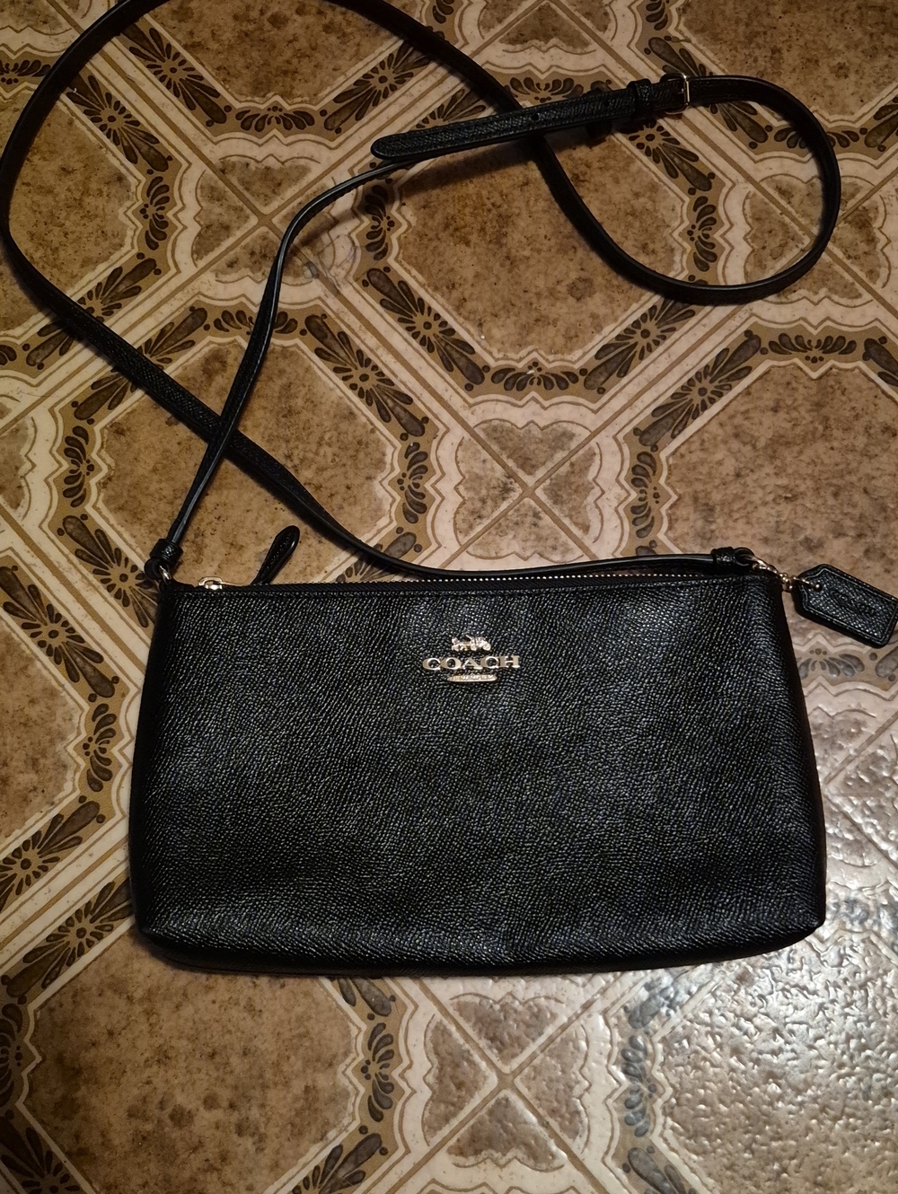 Coach Black Crossbody Bag with Gold Logo